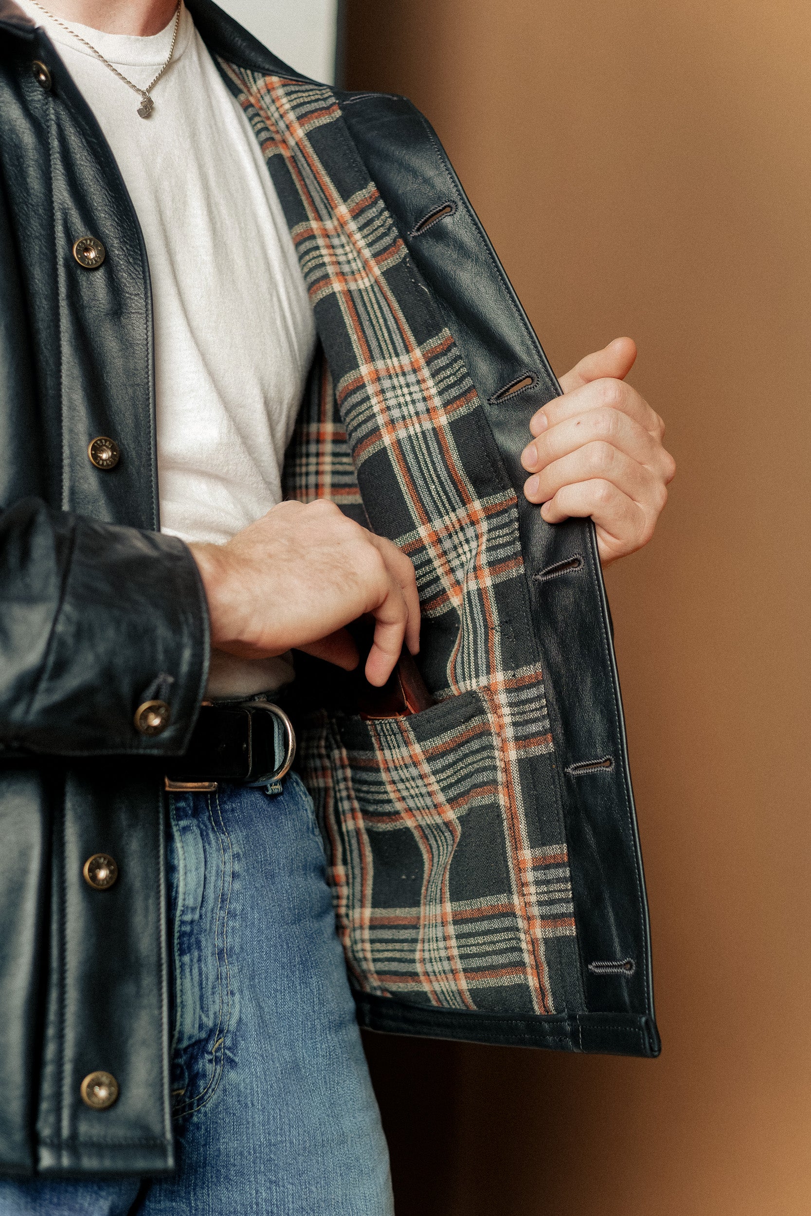 Amos Chore Coat - Black Pinnacle Horween Horsehide