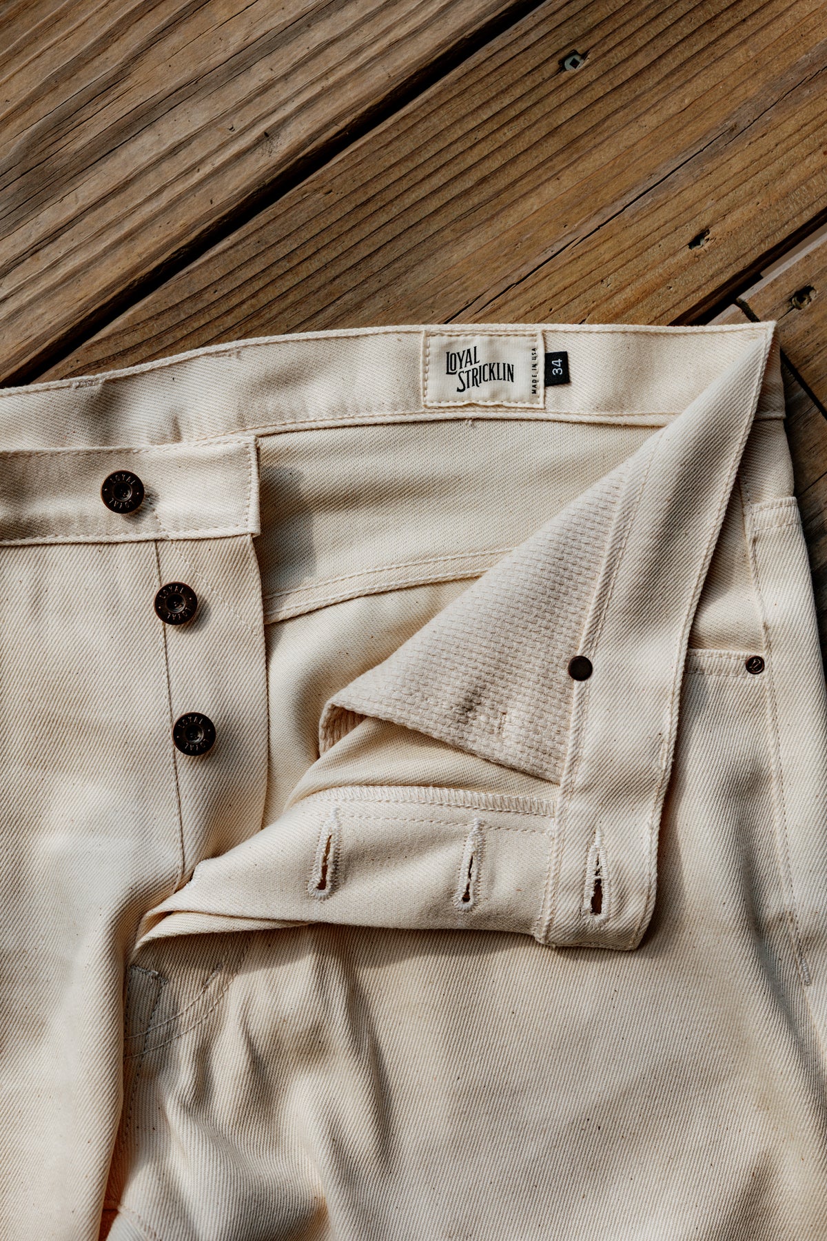 Holden Straight Leg- 11.25oz Ecru Selvedge - Cotton/Tencel