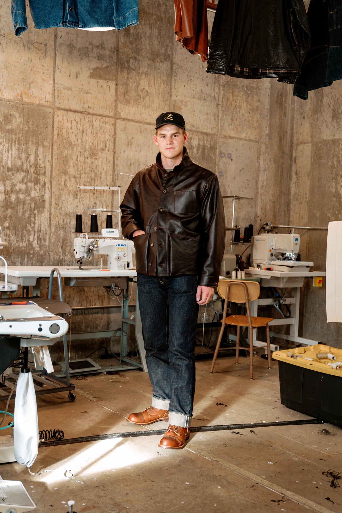 Amos Chore Coat - Espresso Pinnacle Horween Horsehide