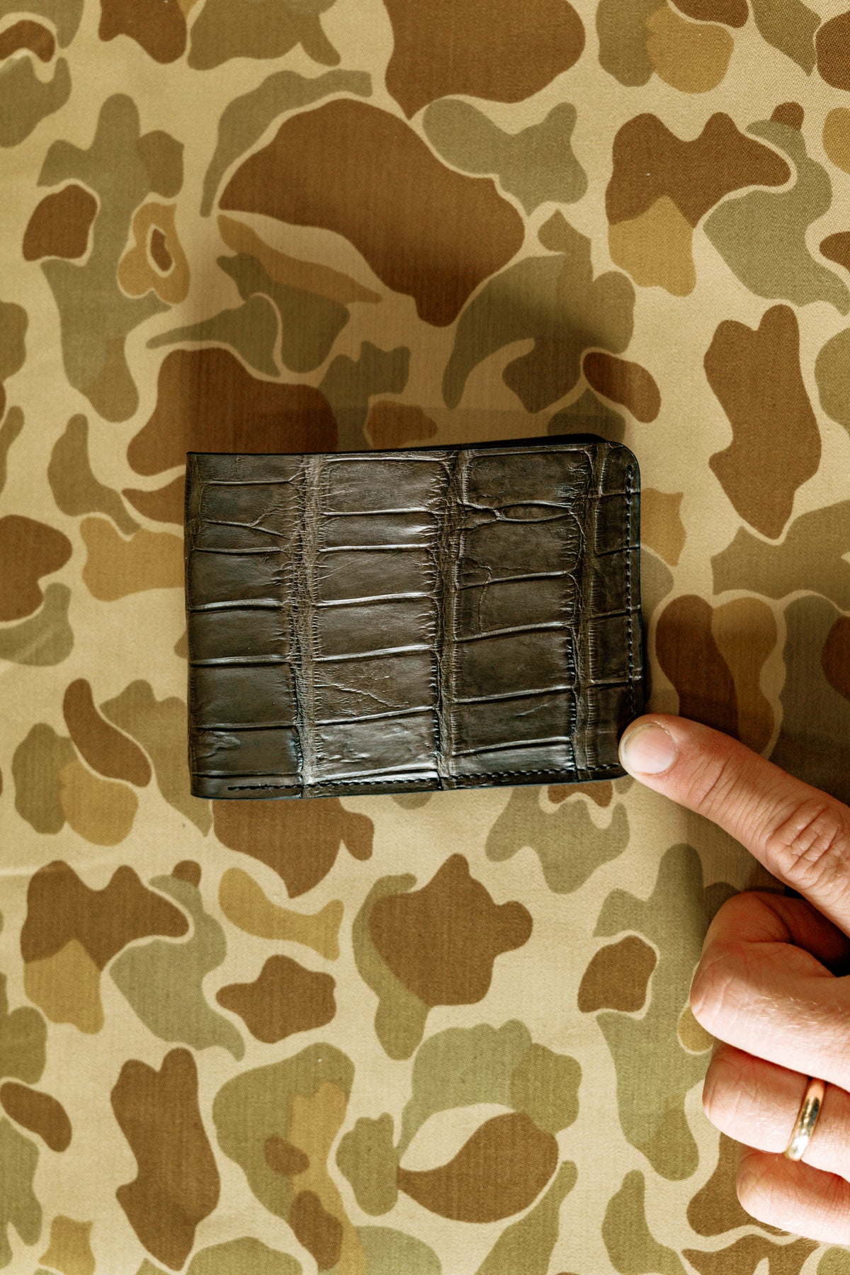 Klein Wallet - Loden Green Alligator / Kangaroo interior - Tail