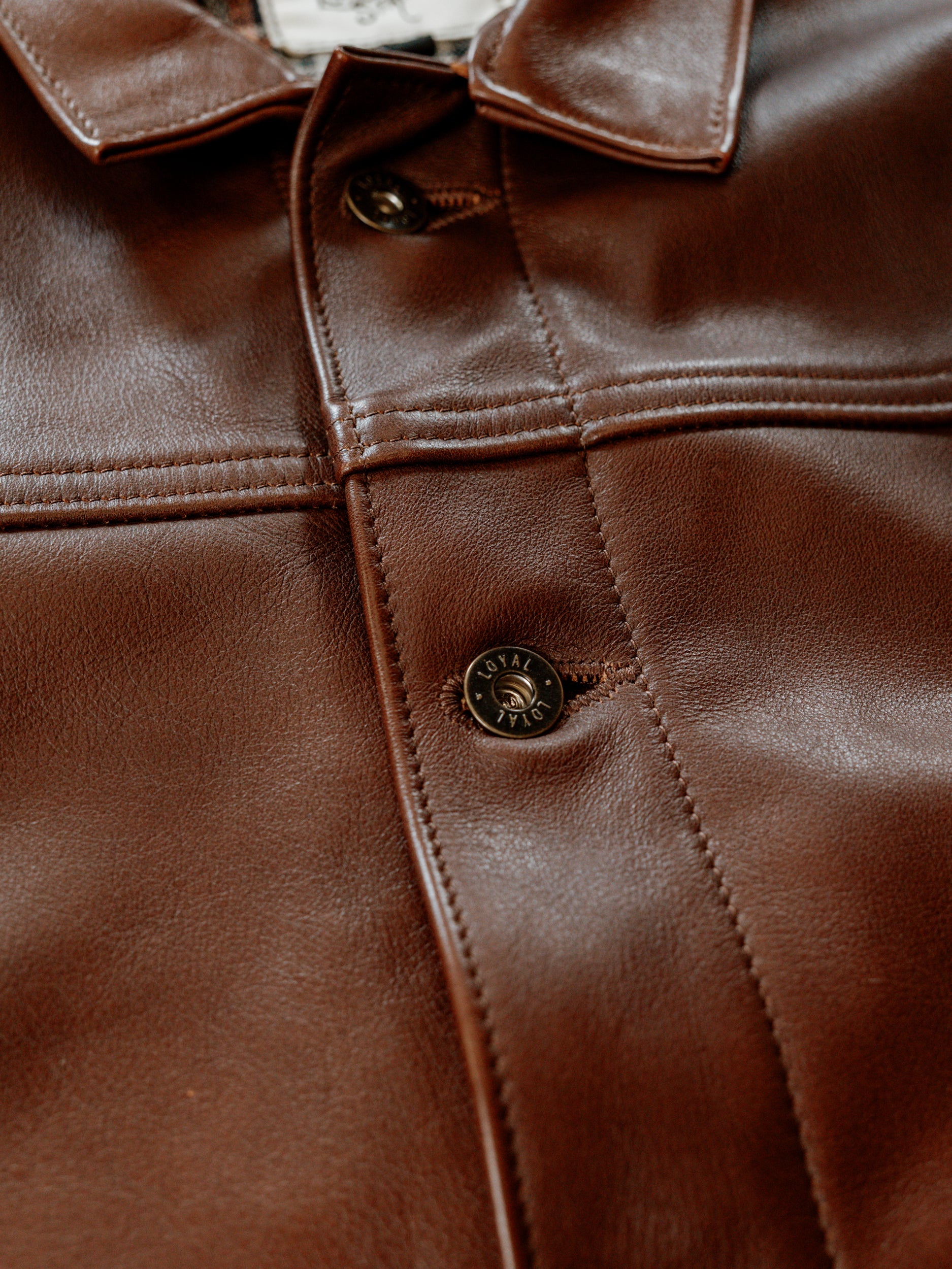 Wayman Jacket - Brown Italian Calfskin Leather - Preowned - XL