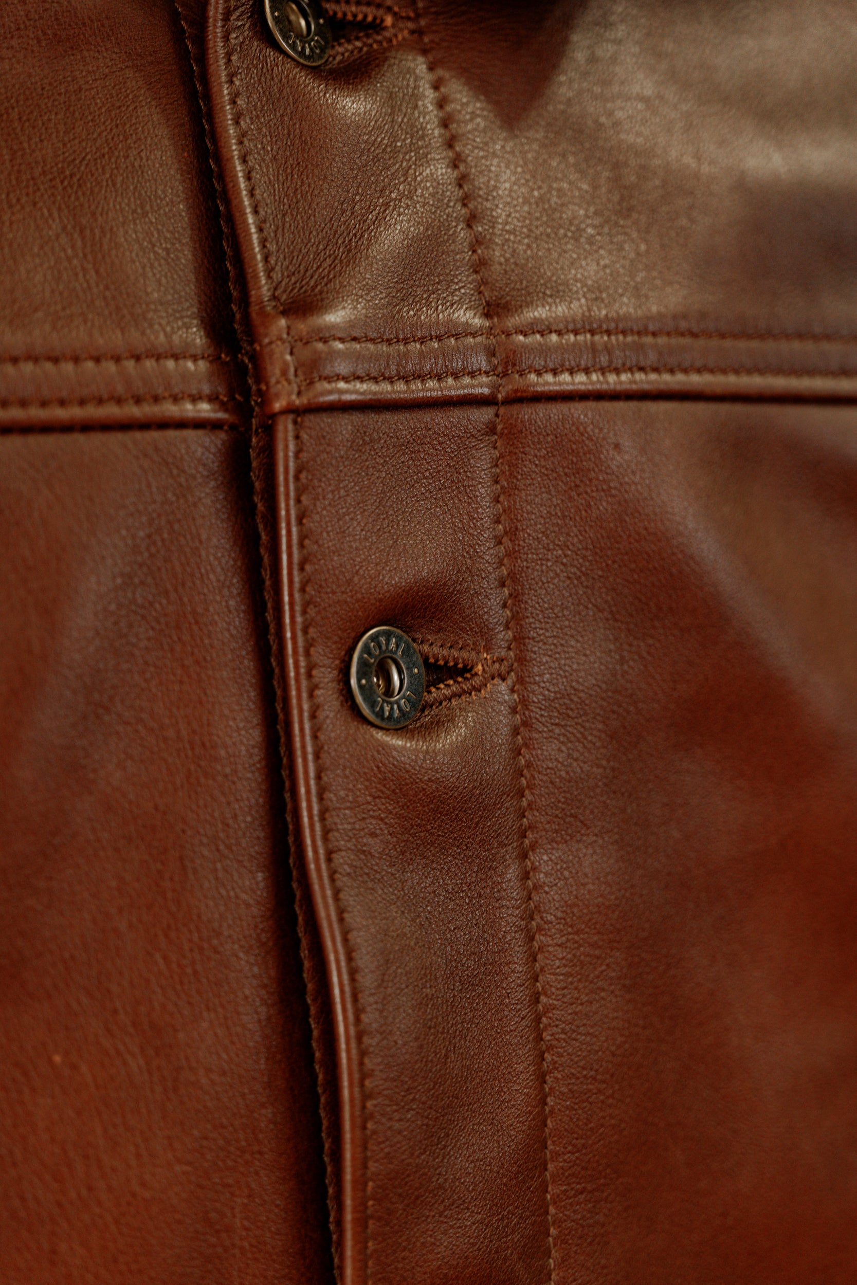 Wayman Jacket - Brown Italian Calfskin Leather - Preowned - XL