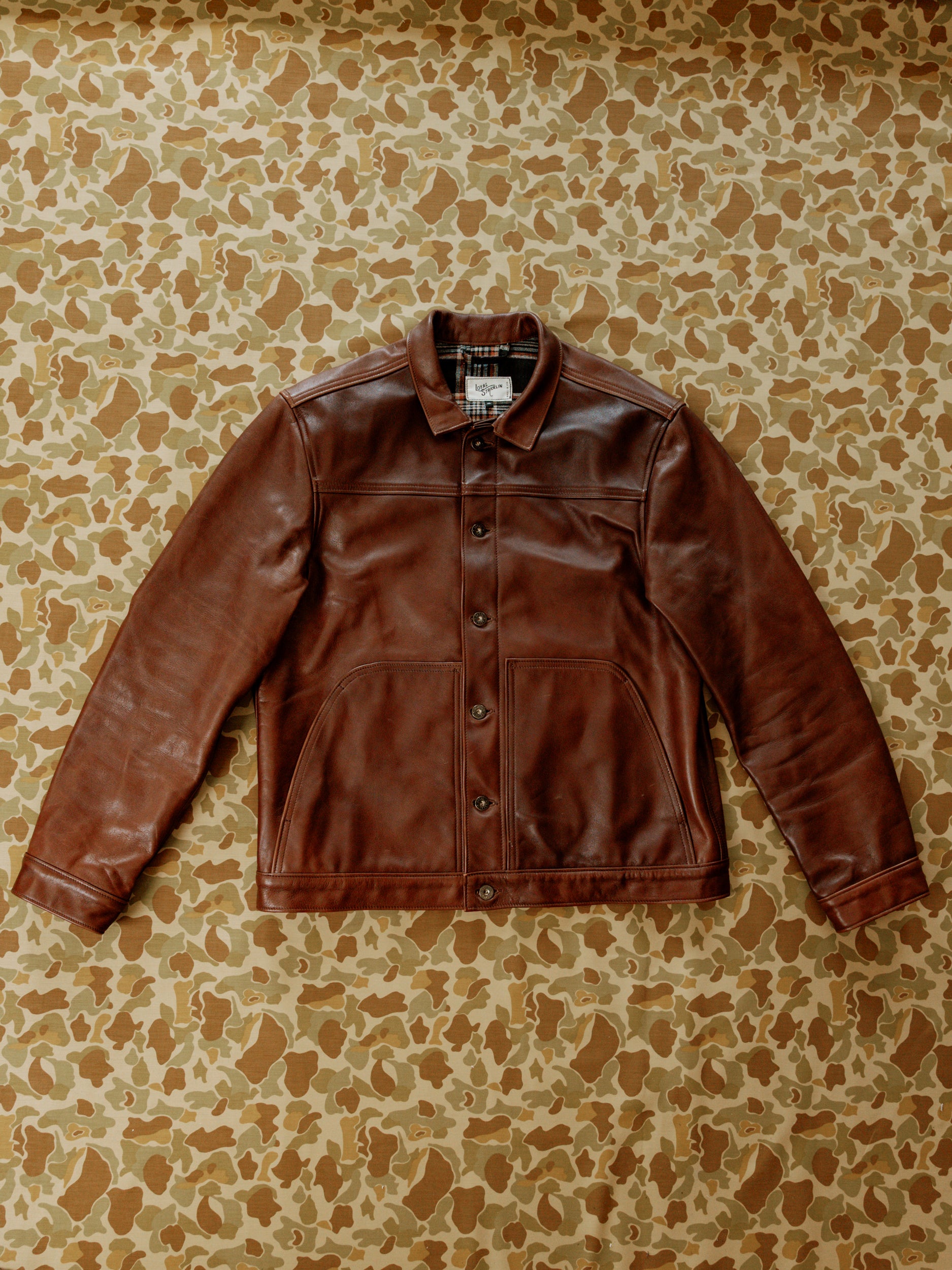 Wayman Jacket - Brown Italian Calfskin Leather - Preowned - XL