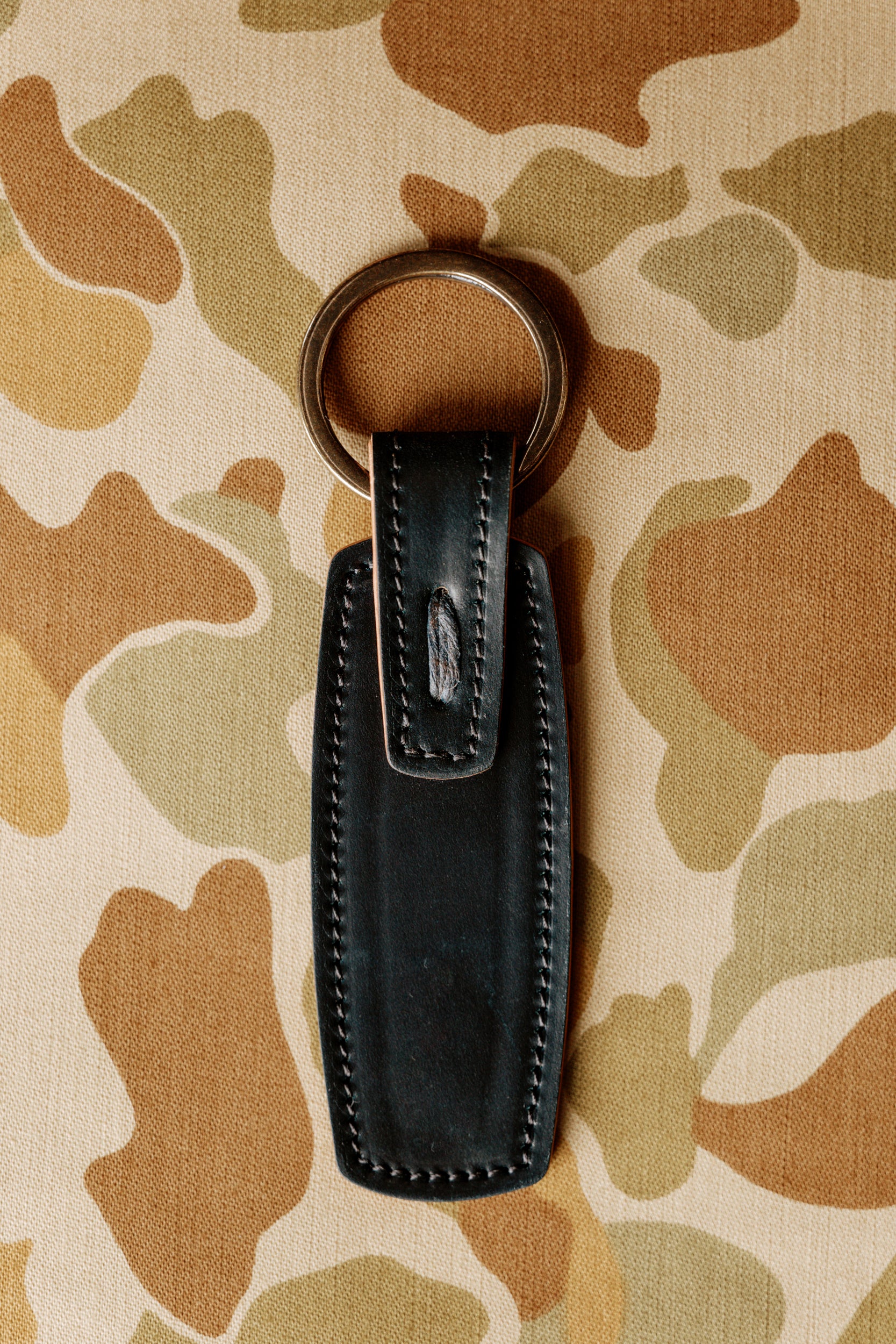 Rover Key Ring - Black Horween Shell Cordovan