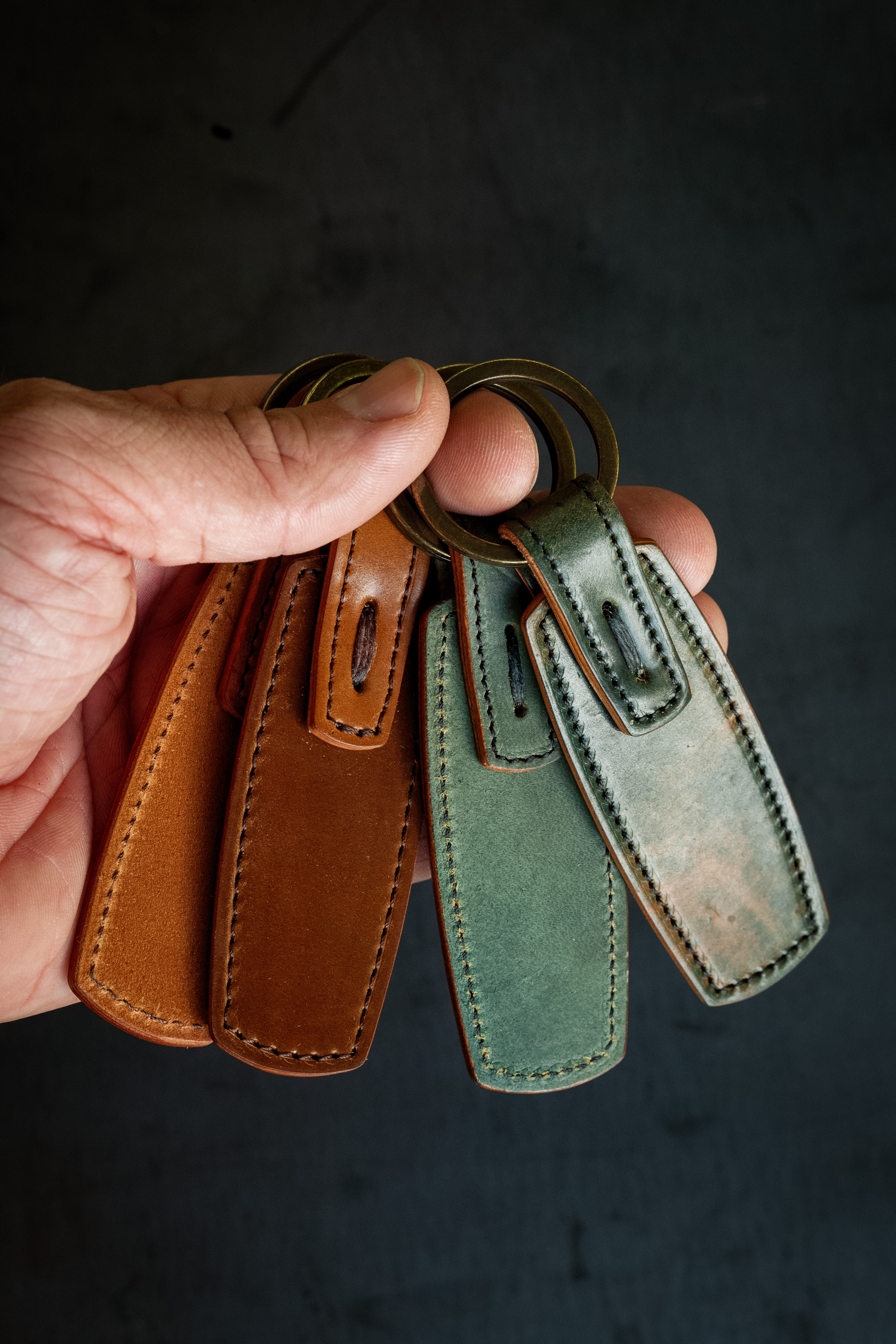 Rover Key Ring - Bourbon Horween Shell Cordovan