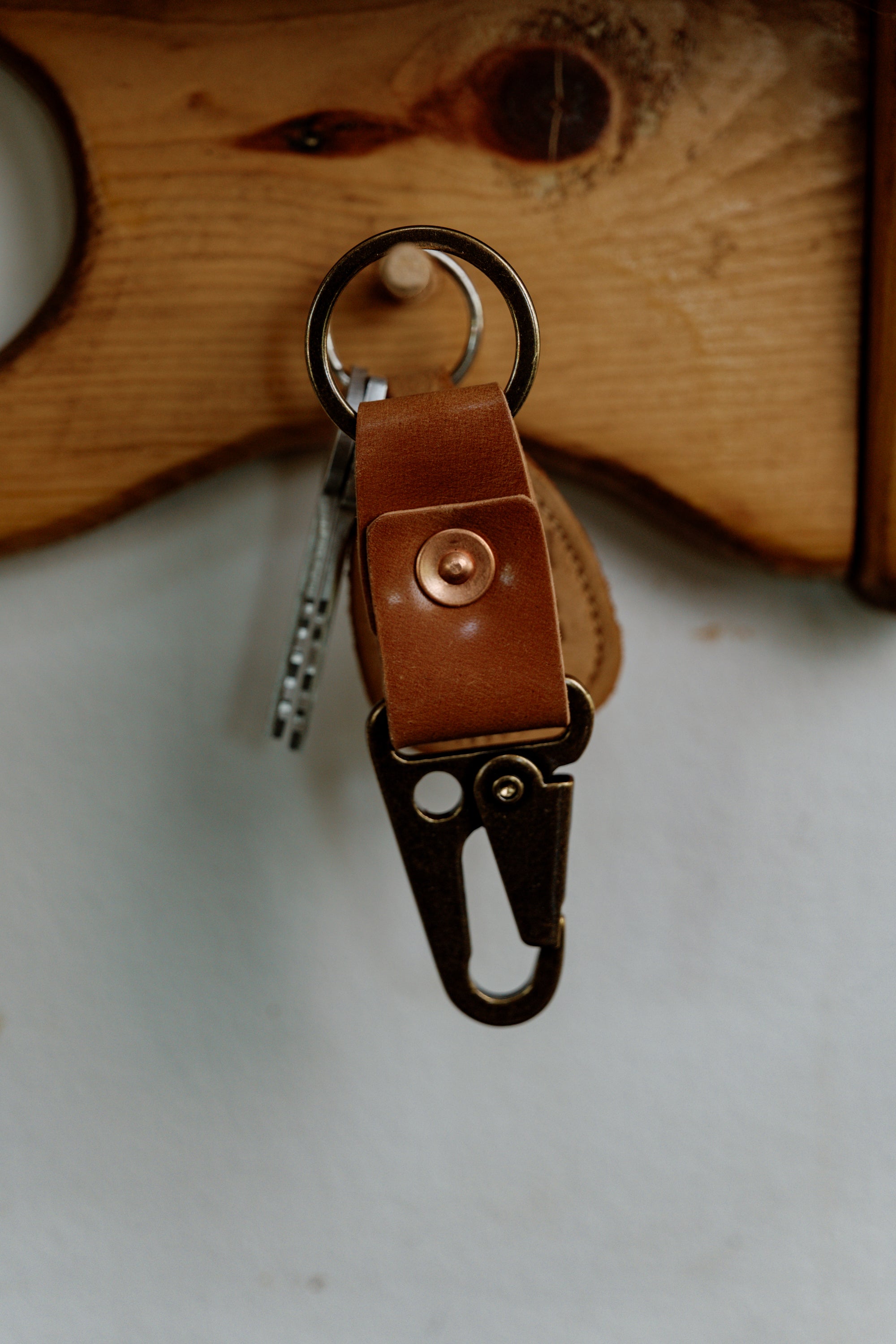 Key Clip - Natural Shell Cordovan