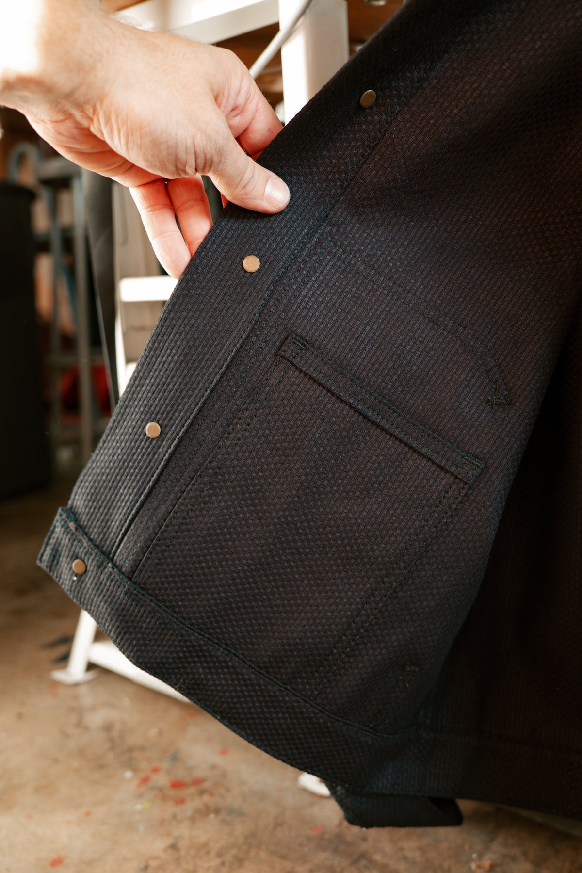 Wayman Jacket - 12oz Indigo Sashiko - Preorder - Ships Early November.