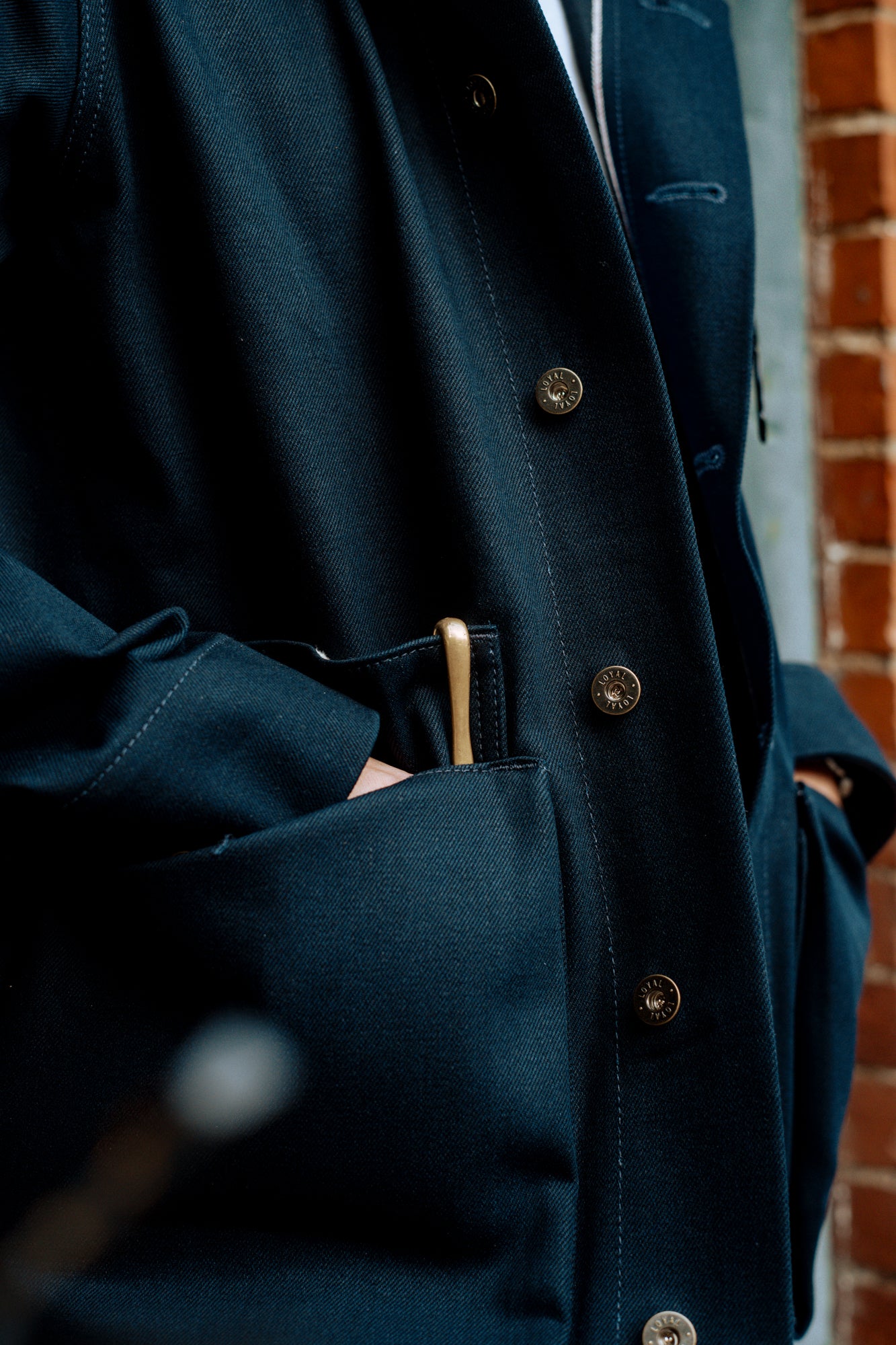 Amos Chore Coat - Indigo/Black - Rigid 14oz American Selvedge Denim
