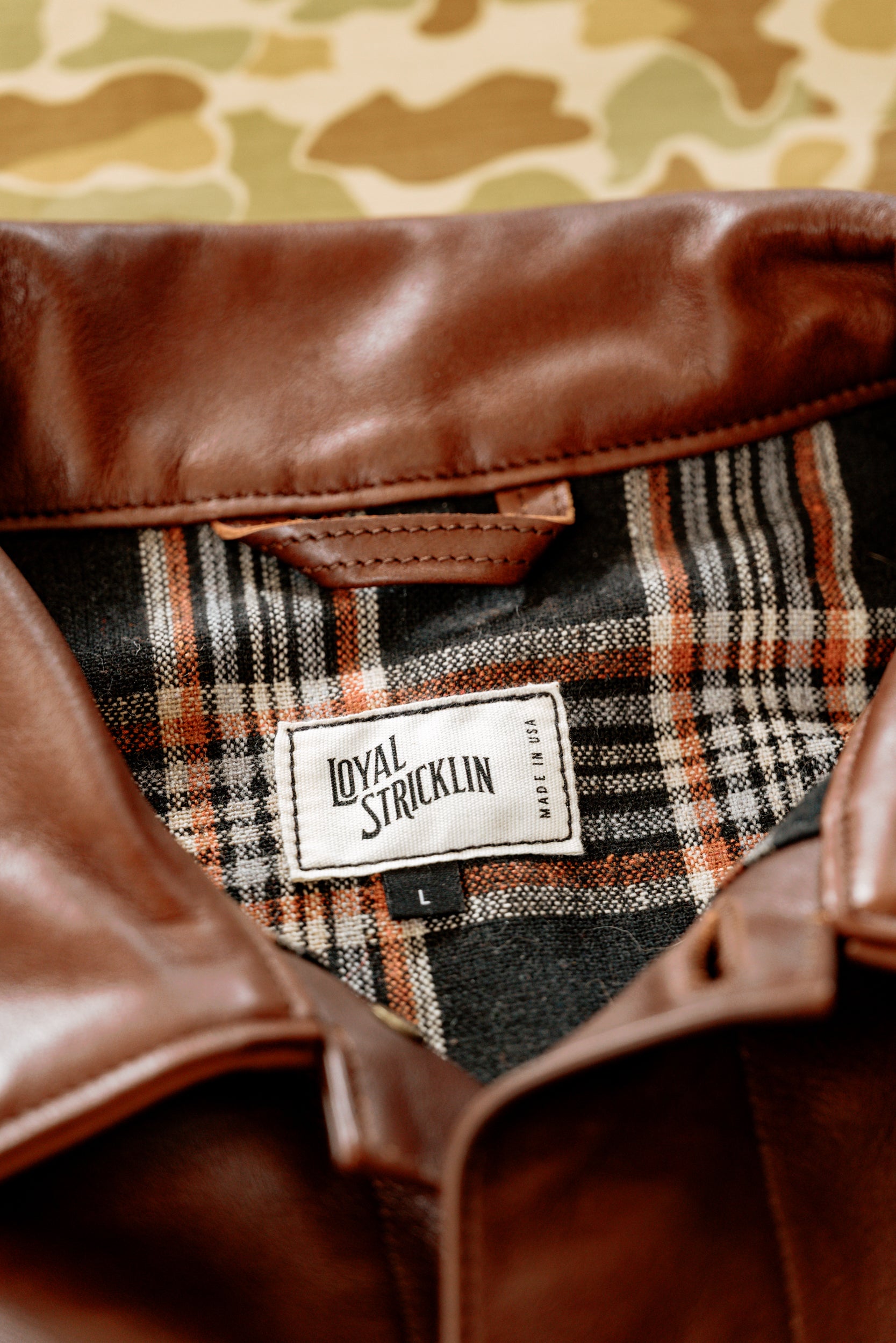 Amos Chore Coat - Brown Italian Calfskin - Large