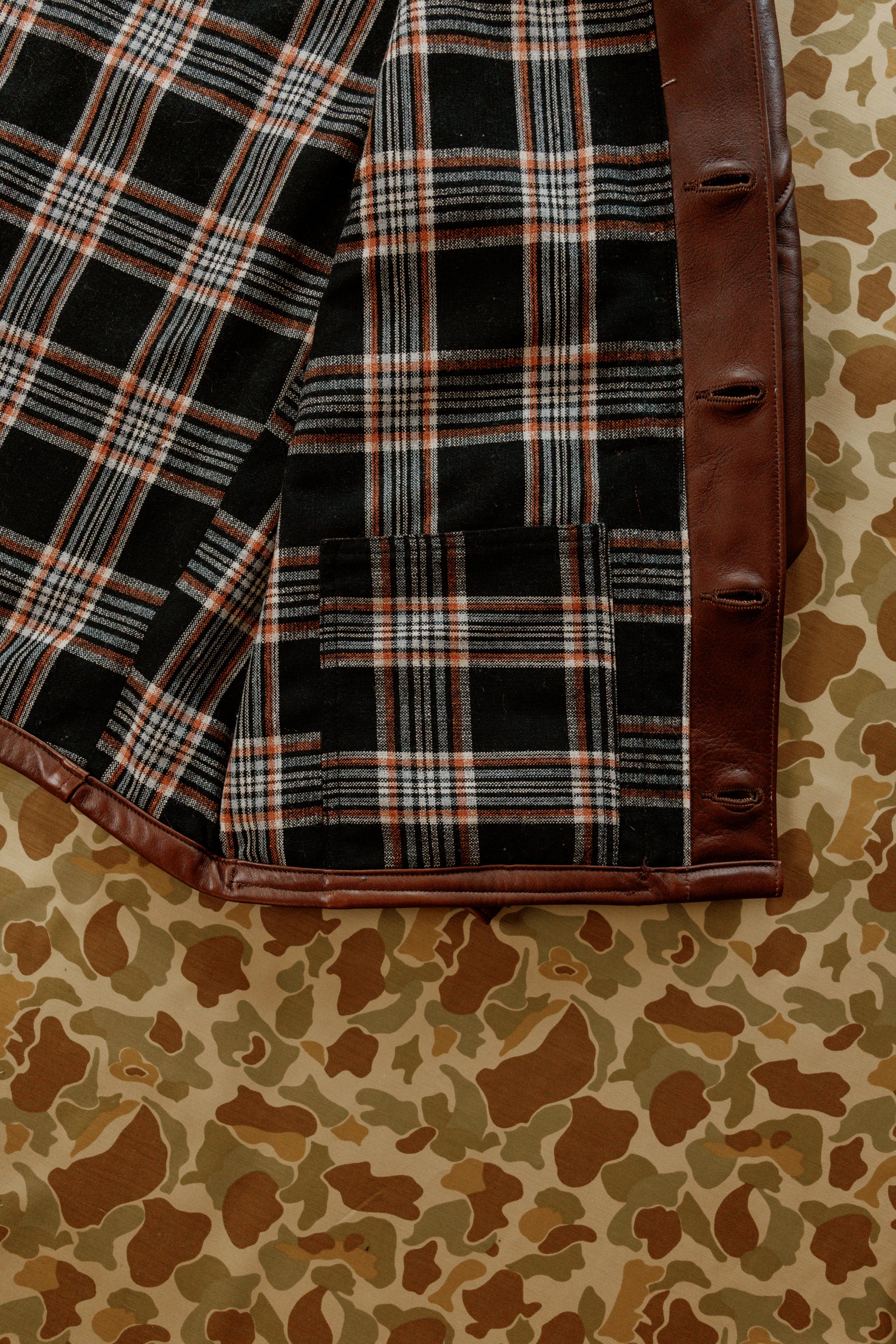 Amos Chore Coat - Brown Italian Calfskin - Large