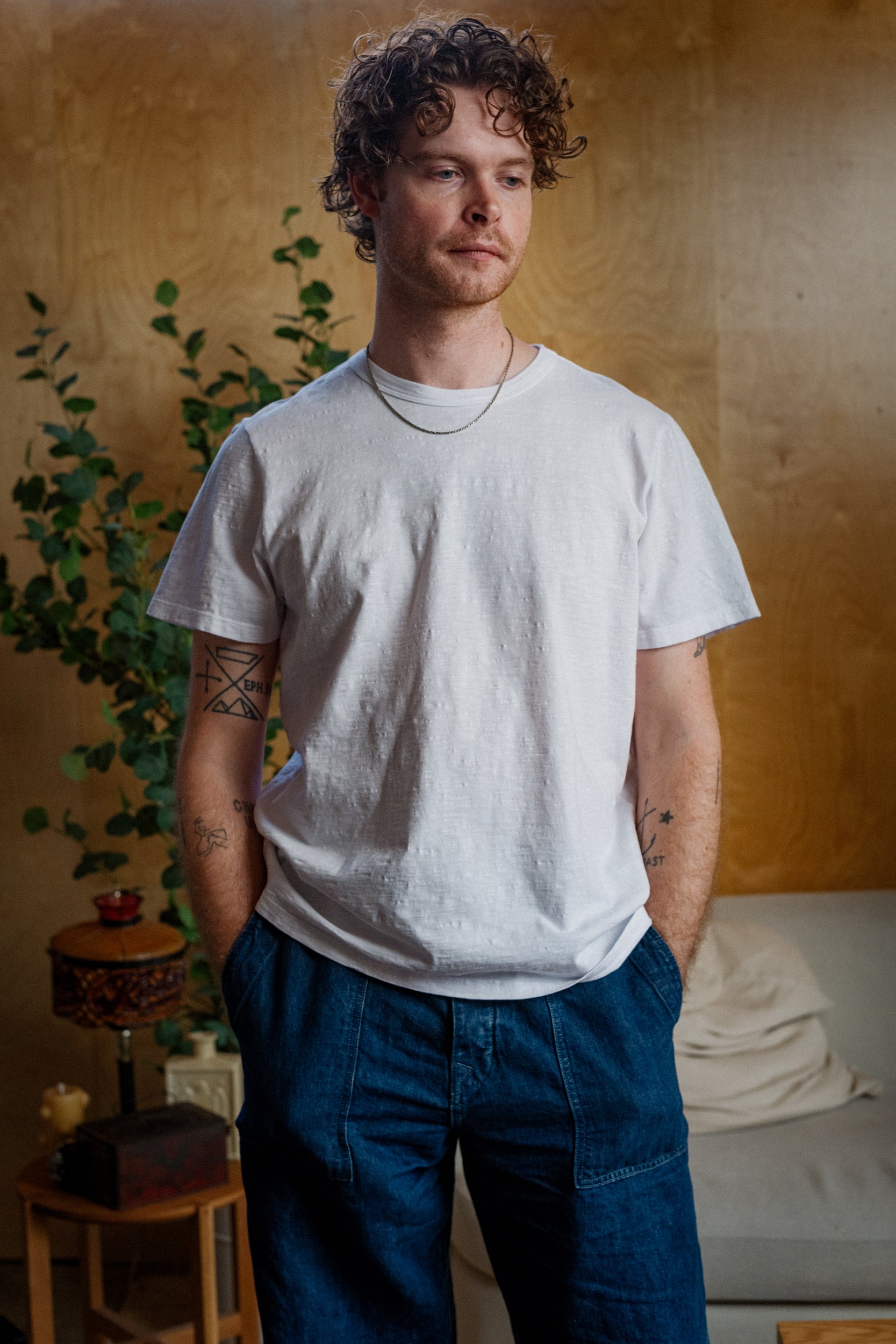 Classic Tee - White Slub