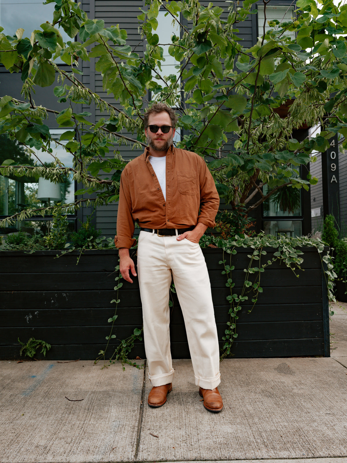 Holden Straight Leg- 11.25oz Ecru Selvedge - Cotton/Tencel