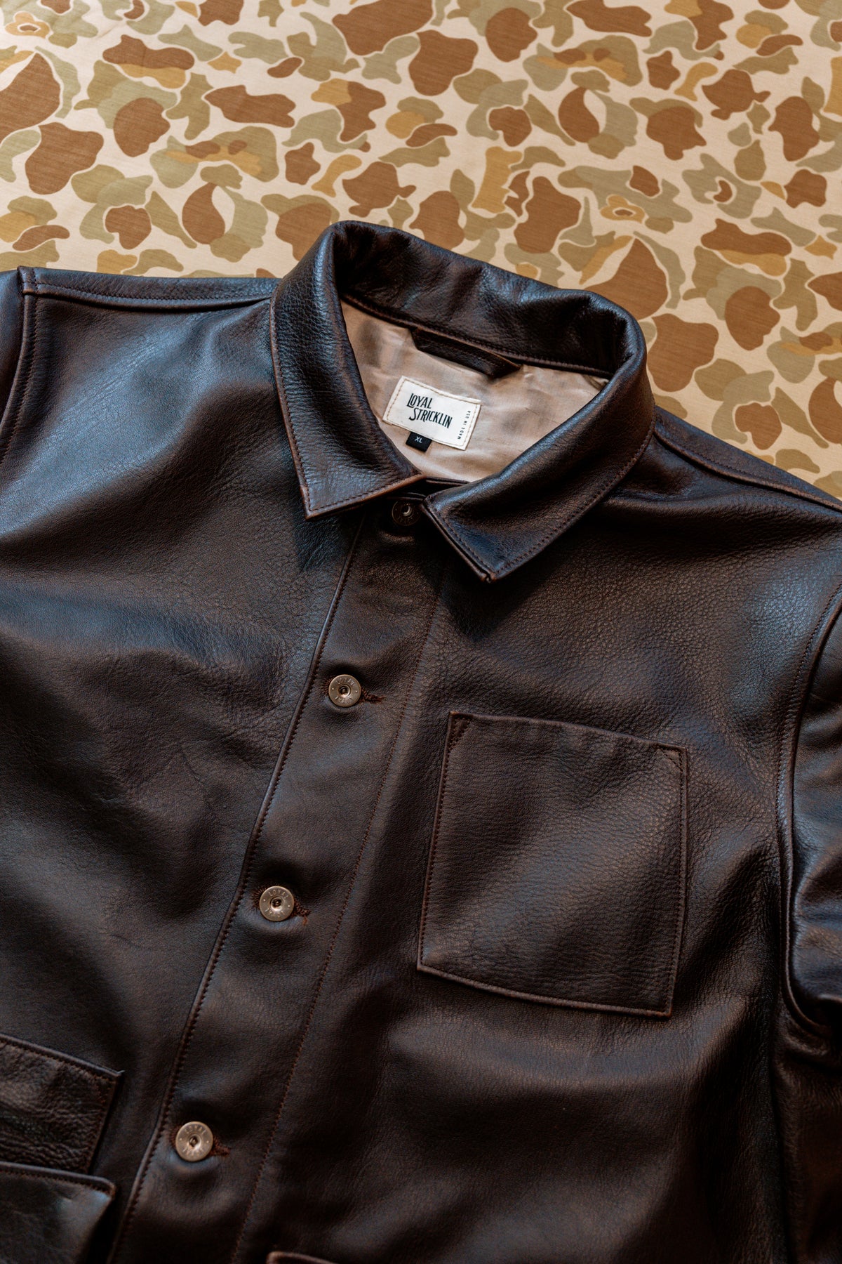 Amos Chore Coat - Espresso Pinnacle Horween Horsehide