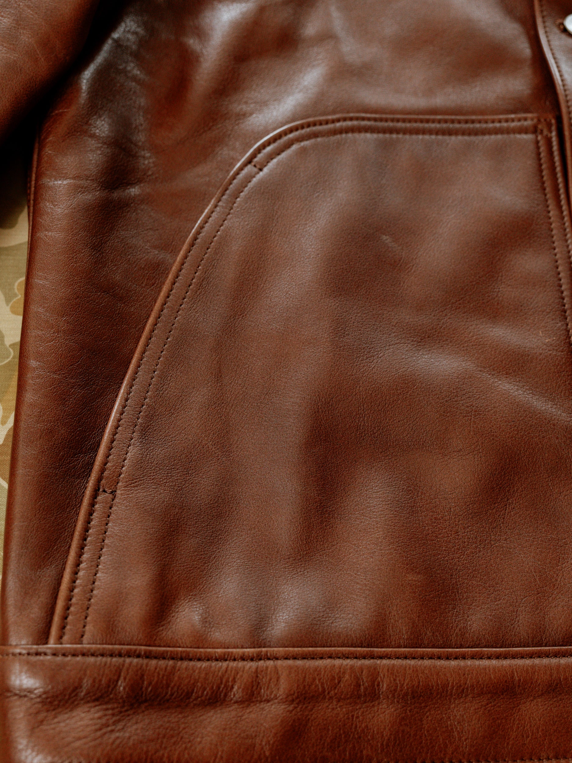 Wayman Jacket - Brown Italian Calfskin Leather - Preowned - XL