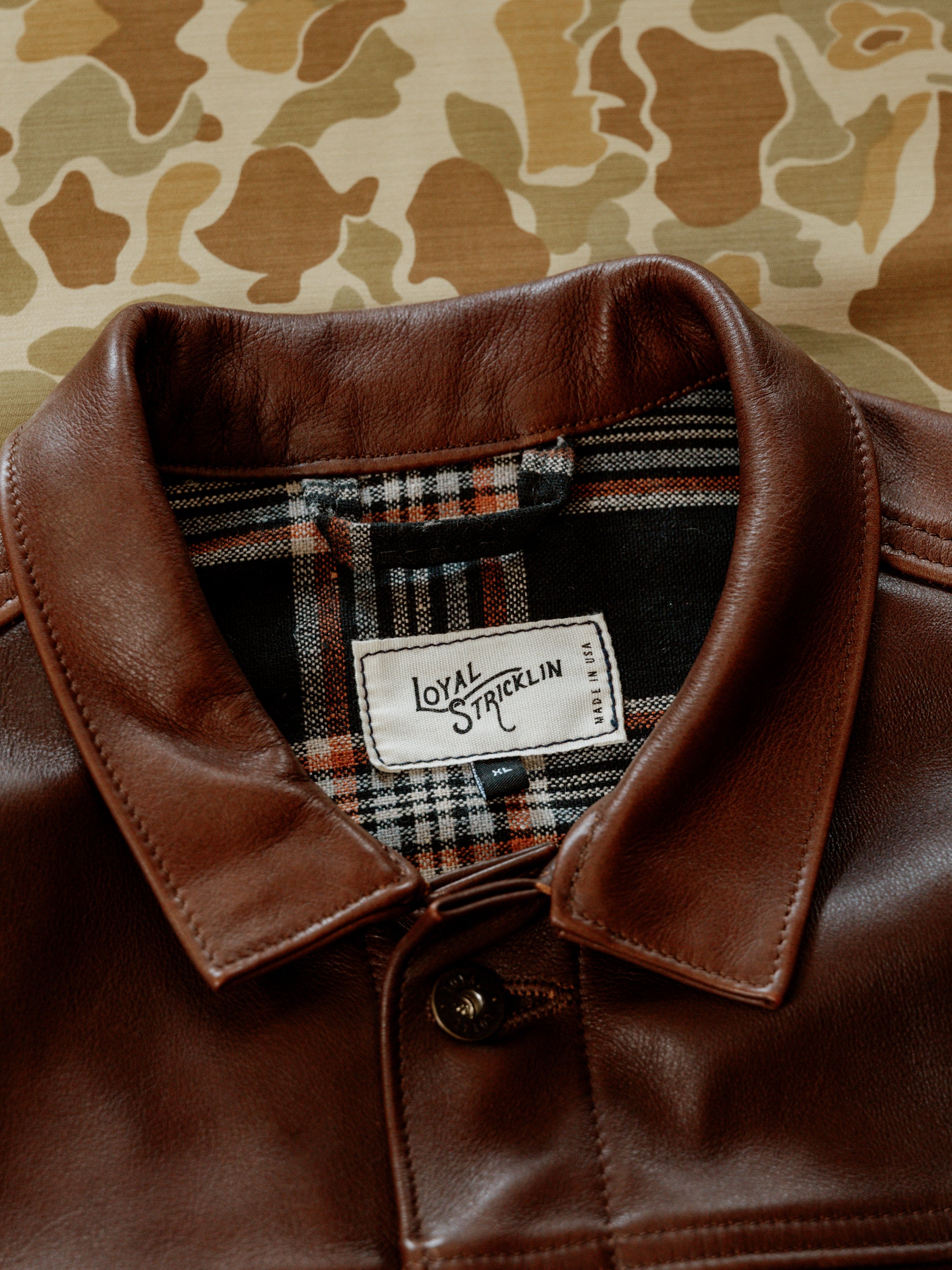 Wayman Jacket - Brown Italian Calfskin Leather - Preowned - XL