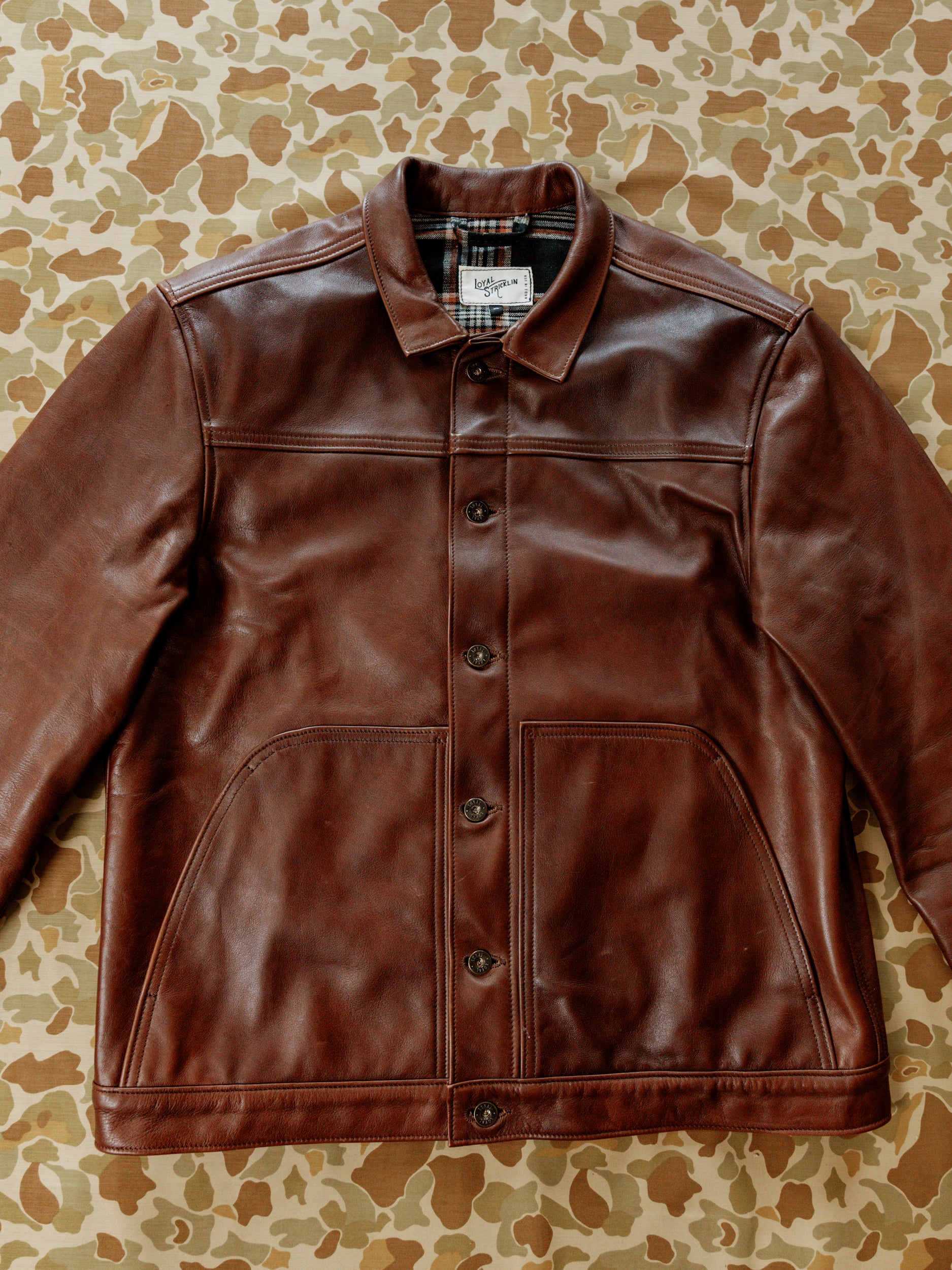 Wayman Jacket - Brown Italian Calfskin Leather - Preowned - XL