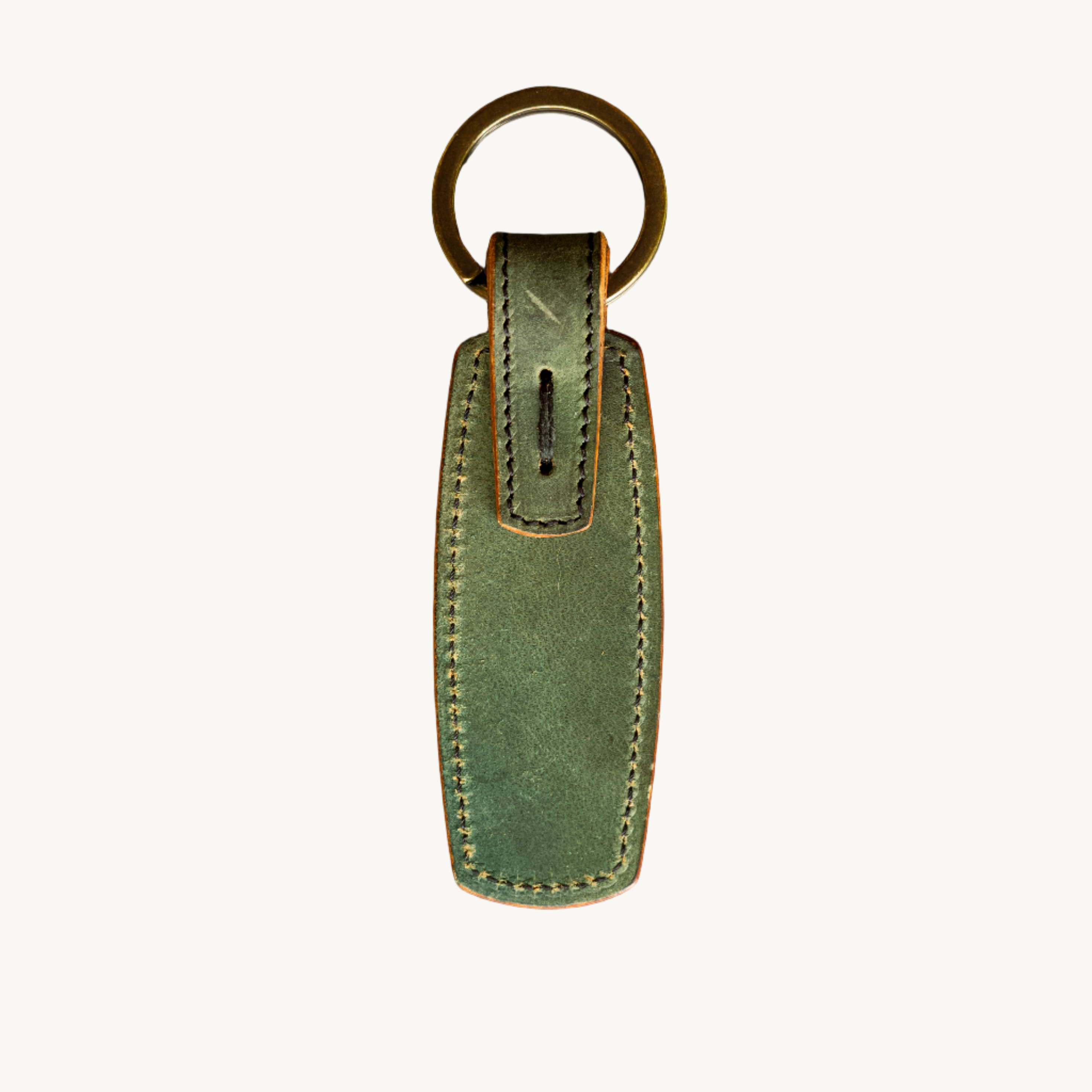 Rover Key Ring - Reverse Black Horween Shell Cordovan