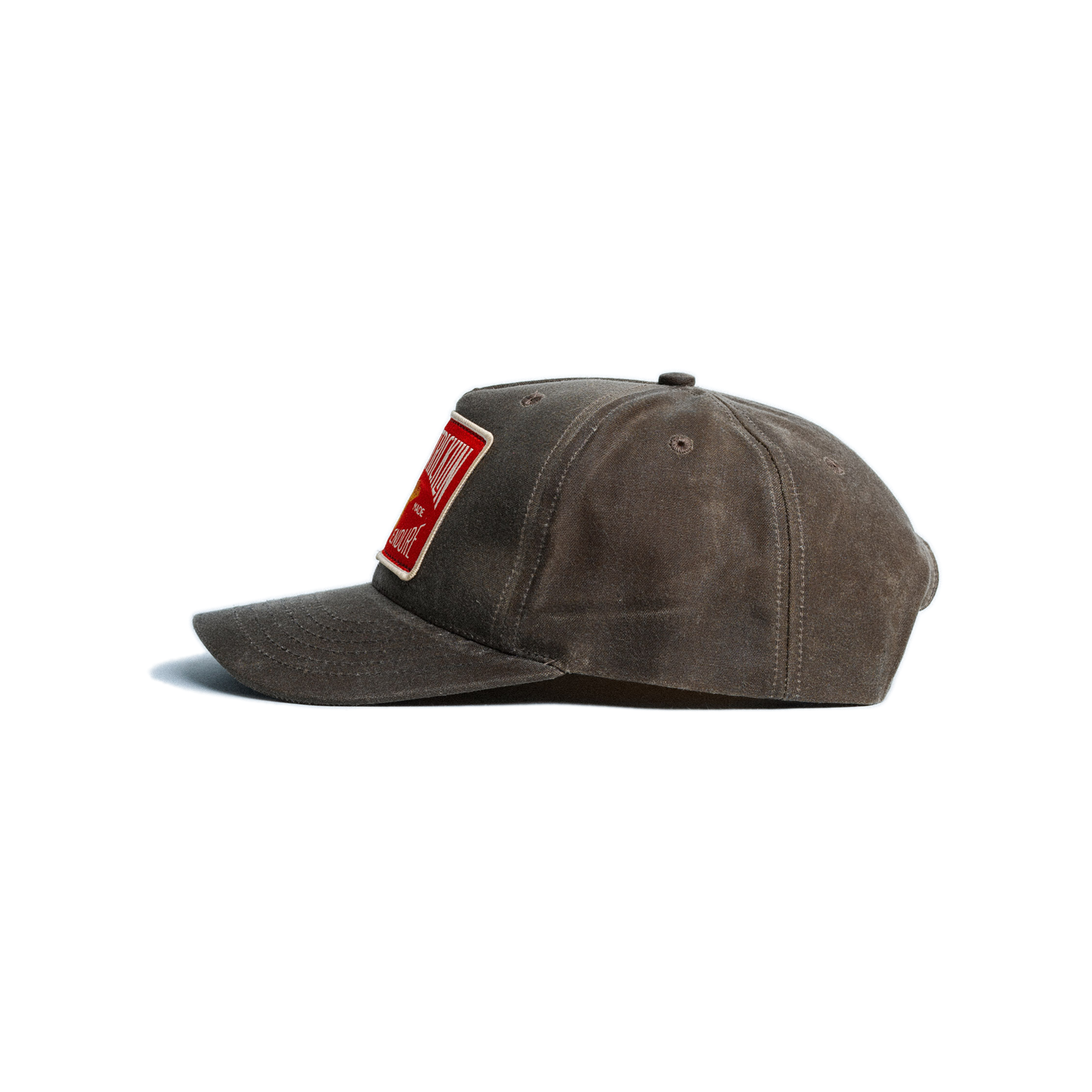 Waxed Canvas Cap - Yellowhammer Patch -Dark Oak