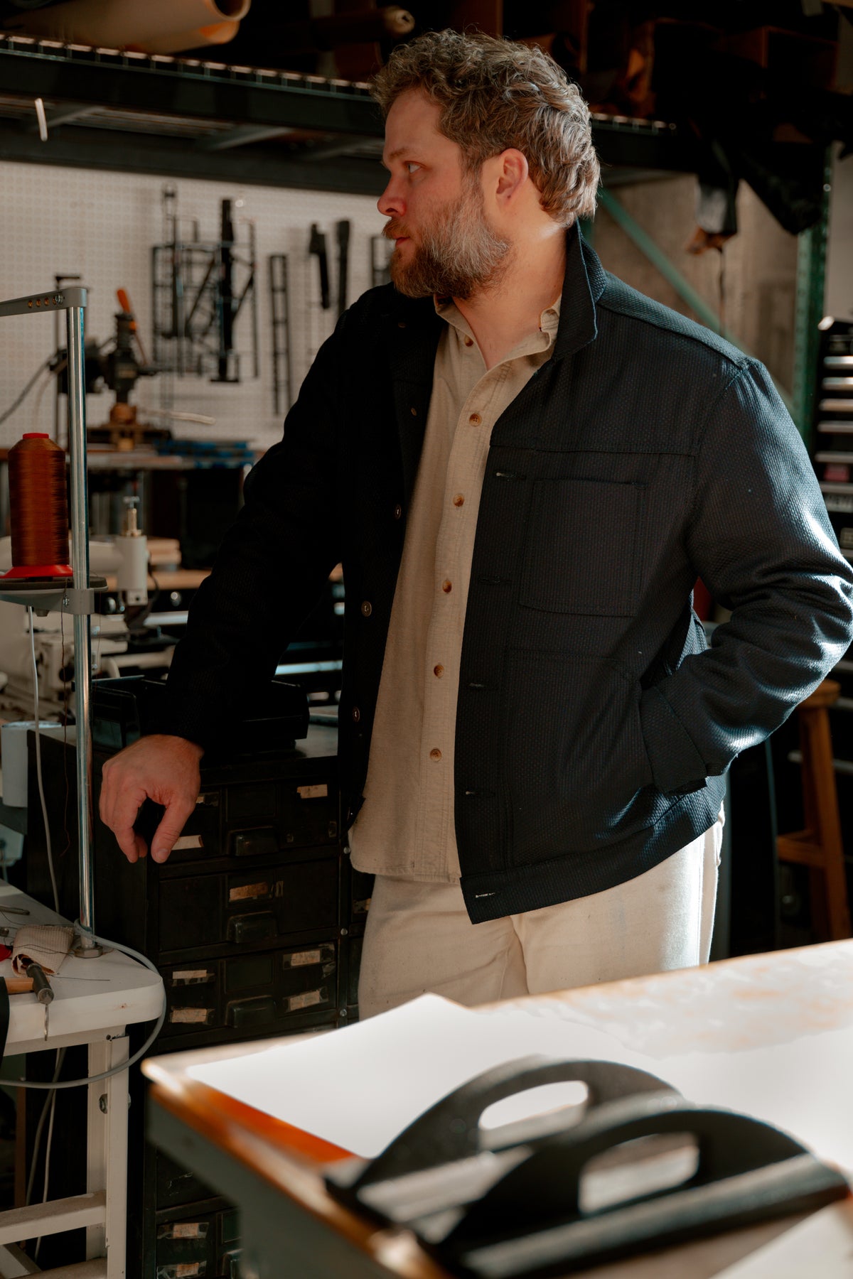 Wayman Jacket - 12oz Indigo Sashiko - Preorder - Ships Early November.